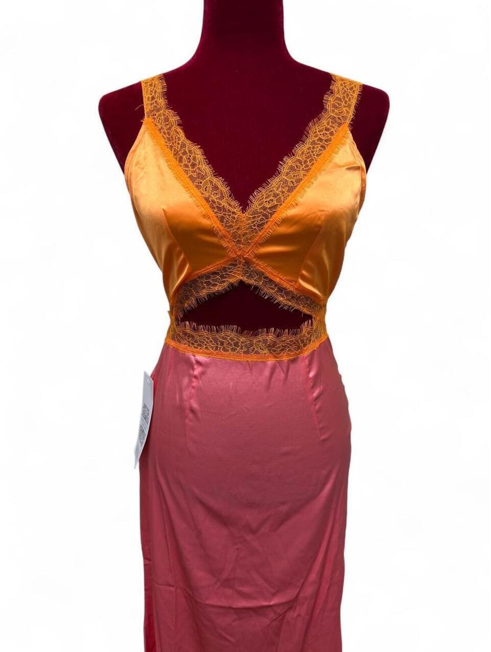 NWT Women's Orange and Pink Dress size 8